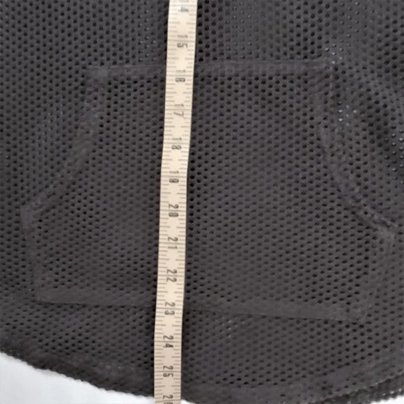 PURE KARMA Gray Yoga Pullover Hoodie - Open Weave - Medium - Picture 9 of 9